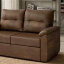 Ver imagem 2 de Sofá Cama 2 Lugares Casal 1,60 Mts Artplas Tiffany Matrix Cor:sintetico Florença Caramelo