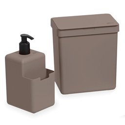 Conjunto para Pia Single Brinox Organize 4 Peças Warm Gray - 2