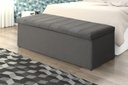 Ver imagem 2 de Calçadeira Baú Vitoria 100 cm Suede Cinza