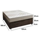 Ver imagem 3 de Cama Box Baú Casal Suede + Colchão de Molas Ensacadas Portobel Ipanema -  138x188x66cm Cor:preto