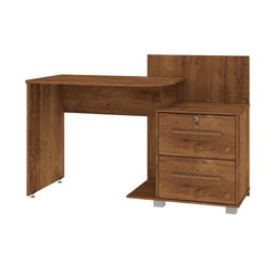Mesa Home Office Atlanta Max 2 Gavetas Canela Casa K - 1