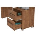 Ver imagem 3 de Mesa Home Office Atlanta Max 2 Gavetas Canela Casa K