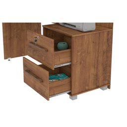 Mesa Home Office Atlanta Max 2 Gavetas Canela Casa K - 3