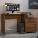 Ver imagem 2 de Mesa Home Office Atlanta Max 2 Gavetas Canela Casa K