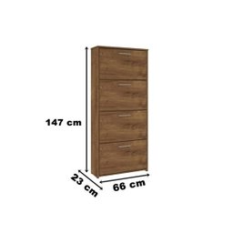 Sapateira Vertical Anne 04 Portas Canela Mira Rack - 4
