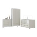 Ver imagem 2 de Quarto de Bebê Completo com Berço Americano 3 em 1 Allegra Multimóveis Mp4590 Branco/off White