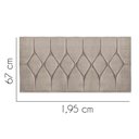 Ver imagem 2 de Painel Estofada Istambul Botão Capitonê 195cm King Size para Cama Box Quarto Corino Bege - Gat Magaz