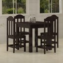 Ver imagem 1 de Mesa 88 X 88 com 4 Cadeiras Safira Cor Tabaco