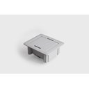 Ver imagem 2 de Caixa de Tomada Embutir Mesa 2 Tomadas Flex Tampa Retrátil Cinza