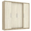Ver imagem 2 de Guarda-Roupa Casal Roupeiro Luciane Dubai 4 Portas - Bege Avelã Rústico
