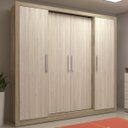 Ver imagem 1 de Guarda-Roupa Casal Roupeiro Luciane Dubai 4 Portas - Bege Avelã Rústico
