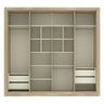 Guarda-Roupa Casal Roupeiro Luciane Dubai 4 Portas - Bege Avelã Rústico - 3