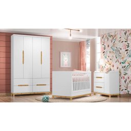 Guarda-roupa Henn Alegria - 4 Portas - Branco - (221 X 140 X 43cm) - 4