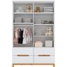 Guarda-roupa Henn Alegria - 4 Portas - Branco - (221 X 140 X 43cm) - 2