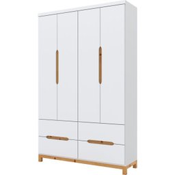 Guarda-roupa Henn Alegria - 4 Portas - Branco - (221 X 140 X 43cm) - 1