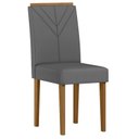 Ver imagem 2 de Cadeira para Mesa de Jantar Amanda Kit 2 Peças Ype Suede Veludo Cinza Escuro – New Ceval