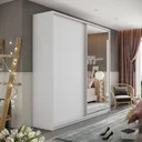 Ver imagem 1 de Guarda Roupa Solteiro com Espelho 2 Portas Terrazo MDF BP Yescasa