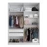 Guarda Roupa Solteiro com Espelho 2 Portas Terrazo MDF BP Yescasa - 2