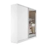 Guarda Roupa Solteiro com Espelho 2 Portas Terrazo MDF BP Yescasa - 3
