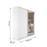 Guarda Roupa Solteiro com Espelho 2 Portas Terrazo MDF BP Yescasa - 4