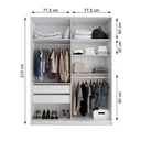 Ver imagem 5 de Guarda Roupa Solteiro com Espelho 2 Portas Terrazo MDF BP Yescasa