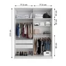Guarda Roupa Solteiro com Espelho 2 Portas Terrazo MDF BP Yescasa - 5