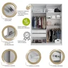 Guarda Roupa Solteiro com Espelho 2 Portas Terrazo MDF BP Yescasa - 7