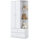 Ver imagem 1 de Guarda-Roupa Henn Labirinto - 2 Portas - Branco - (180 X 80 X 40cm)