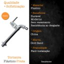 Ver imagem 4 de Torneira Parede Tanque Prata Plástico Abs 1/4 Gold Sand