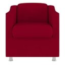 Ver imagem 2 de Kit Poltrona e Namoradeira Tilla Suede Vermelho Twdecora