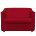 Ver imagem 3 de Kit Poltrona e Namoradeira Tilla Suede Vermelho Twdecora