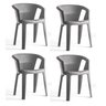 Conjunto com 4 Cadeiras Una - 1