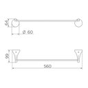 Ver imagem 2 de Toalheiro Barra 500mm Docol Mantis 90015498006 Cromado