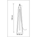 Ver imagem 2 de Luminária de Chão Base Madeira sem Cúpula Trippe Madelustre