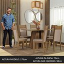 Ver imagem 4 de Conjunto Sala de Jantar Mesa Tampo de Madeira 6 Cadeiras Rustic/bege Beverly Madesa