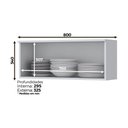 Ver imagem 3 de Armário Cozinha Aéreo 01 Porta Basculante 80 Cm Nova York