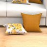 Capa Almofada Amarela / Mostarda 6 Unidades 45cm x 45cm com Zíper - Tecido Jacquard - 4