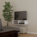 Ver imagem 2 de Estante p/ TV Supenso Rack Moderno Versátil Decorativo MDP Branco