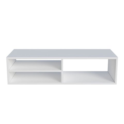 Estante p/ TV Supenso Rack Moderno Versátil Decorativo MDP Branco