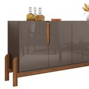 Ver imagem 3 de Aparador Buffet 4 Portas Belle 170 cm Cinza Pérola e Cedro - D’Rossi