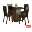 Ver imagem 3 de Conjunto Sala de Jantar Mesa 4 Cadeiras Miami Madesa