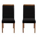 Ver imagem 1 de Kit 2 Cadeiras Decorativas Sala de Jantar Luxo Sueli Facto Preto - Mozzelar