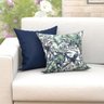 Capa Almofada Almofada Azul e Vivace Estampada 2 Unidades 45cm x 45cm Tecido Jacquard com Zíper - 1