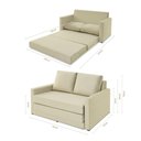 Ver imagem 2 de Sofá Simi 2 em 1 Sofá Cama Bege Estofama