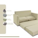 Ver imagem 3 de Sofá Simi 2 em 1 Sofá Cama Bege Estofama
