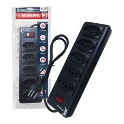 Extensão Elétrica 5 Tomadas Filtro Linha Régua Bivolt - 3