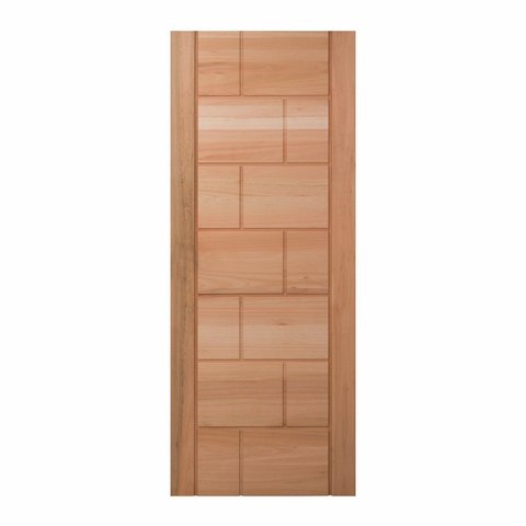 Folha de Porta Maciça em Eucalipto Acabamento Natural 210x80cm PM94 Talismã Cruzeiro Portas