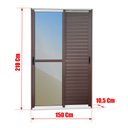 Ver imagem 4 de Porta Correr Venez. 3F.Móv.210 x 150 Elite c/Fecho Autom V.Ref.Mix Corten Brimak