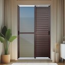 Ver imagem 2 de Porta Correr Venez. 3F.Móv.210 x 150 Elite c/Fecho Autom V.Ref.Mix Corten Brimak