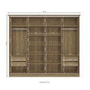Ver imagem 4 de Guarda Roupa Casal Roupeiro 4 Portas 4 Gavetas Nogueira/Macadamia - Kappesberg